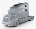Volvo VNL Camion Trattore 2002 Modello 3D clay render