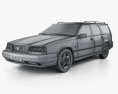 Volvo 850 wagon 1997 3d model wire render