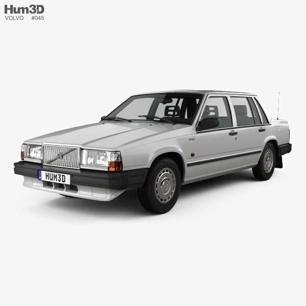 Volvo 744 sedan 1992 3D model