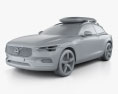 Volvo XC Coupe 2016 3D模型 clay render