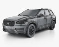 Volvo XC90 T5 2018 3d model wire render