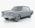 Volvo 144 sedan 1967 3d model clay render