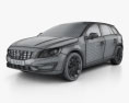 Volvo V60 2016 Modelo 3d wire render
