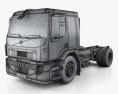 Volvo FE シャシートラック 2アクスル 2013 3Dモデル wire render