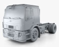 Volvo FE シャシートラック 2アクスル 2013 3Dモデル clay render