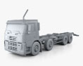 Volvo FM Chassis Truck 4-axle 2015 3d model clay render