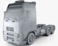 Volvo FH 트랙터 트럭 3축 2012 3D 모델  clay render