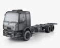 Volvo VM 270 Chassis Truck 3-axle 2017 3d model wire render