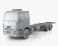 Volvo VM 270 Chassis Truck 3-axle 2017 3d model clay render