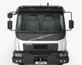 Volvo VM 270 底盘驾驶室卡车 4轴 2014 3D模型 正面图