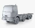 Volvo VM 270 底盘驾驶室卡车 4轴 2014 3D模型 clay render