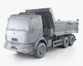 Volvo VM 330 Tipper Truck 3-axle 2017 3d model clay render