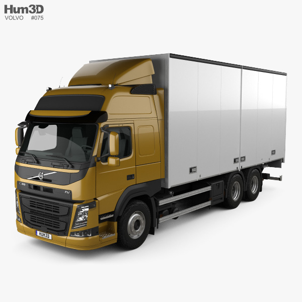 Volvo FM 370 箱式卡车 2013 3D模型