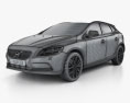 Volvo V40 T4 Momentum 2016 3d model wire render