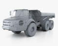Volvo A40G ダンプトラック 2014 3Dモデル clay render