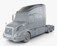 Volvo VNL Tractor Truck with HQ interior 2014 3d model clay render