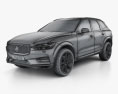 Volvo XC60 Inscription 2020 3d model wire render