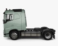 Volvo FH 420 卧铺驾驶室 牵引车 2轴 2012 3D模型 侧视图