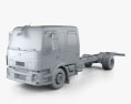Volvo FL Crew Cab 底盘驾驶室卡车 2013 3D模型 clay render