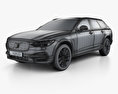 Volvo V90 T6 Cross Country 2019 3d model wire render