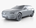 Volvo V90 T6 Cross Country 2019 3D模型 clay render
