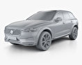 Volvo XC60 T6 Inscription with HQ interior 2020 3d model clay render