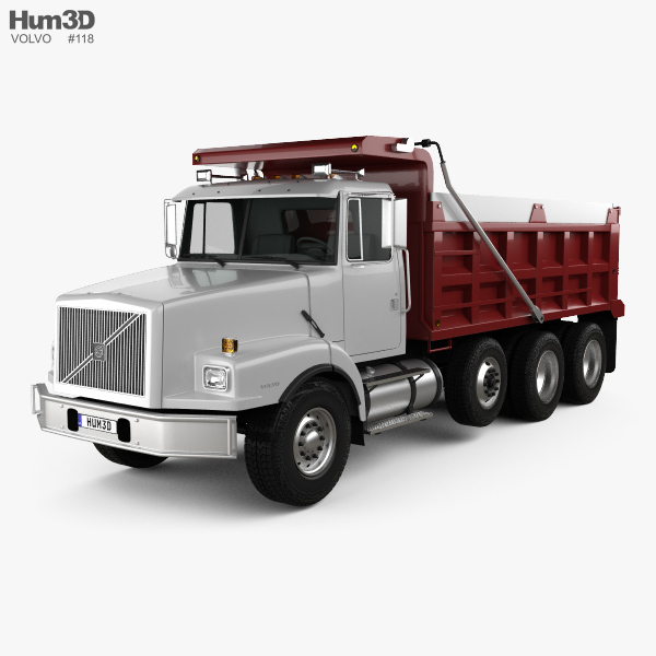 Volvo WG Dump Truck 4-axle 2010 3D model