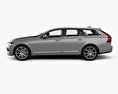 Volvo V90 T6 Inscription with HQ interior 2019 3d model side view