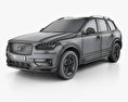 Volvo XC90 D5 R-Design 2018 3d model wire render