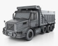Volvo VHD Dump Truck 4-axle 2022 3d model wire render