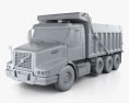 Volvo VHD Dump Truck 4-axle 2022 3d model clay render