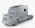 Volvo VNL Low Roof Sleeper Cab Tractor Truck 2014 3d model clay render