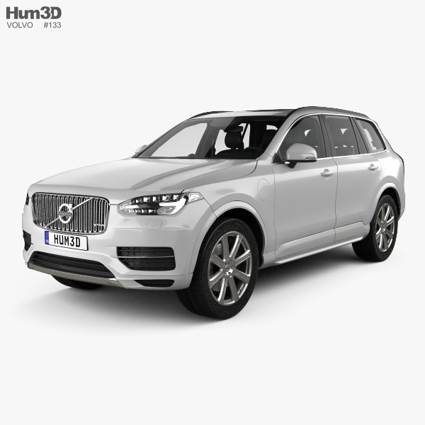 Volvo XC90 T8 with HQ interior and engine 2018 3D model