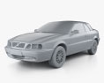 Volvo C70 Convertibile con interni 1999 Modello 3D clay render