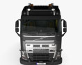 Volvo FH Globetrotter Cab Camion Trattore 4 assi con interni 2014 Modello 3D vista frontale