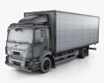 Volvo FL Box Truck con interni 2013 Modello 3D wire render