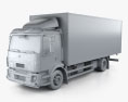 Volvo FL Box Truck con interni 2013 Modello 3D clay render
