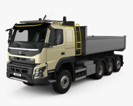Volvo FMX Tridem Camião Basculante com interior 2013 Modelo 3d