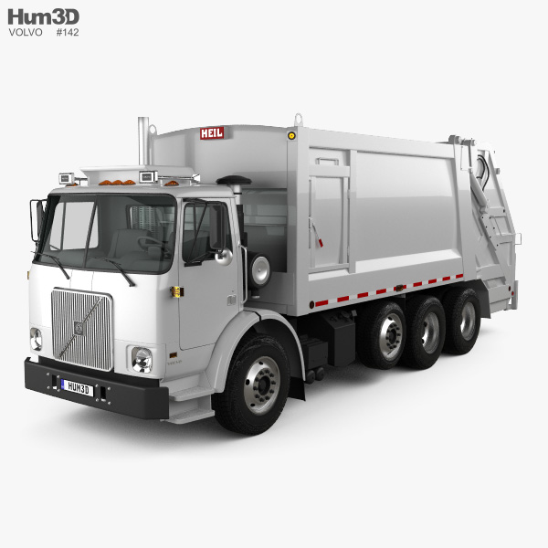 Volvo WX64 Garbage Truck Heil 2005 3D model