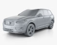 Volvo XC90 T6 R-Design 2018 3D模型 clay render
