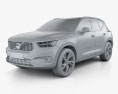 Volvo XC40 T5 R-Design 2020 3D模型 clay render