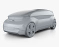 Volvo 360c 2020 3D 모델  clay render