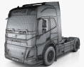 Volvo Electric Tractor Truck 2020 3d model wire render