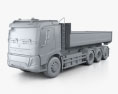 Volvo Electric 自卸式卡车 2019 3D模型 clay render