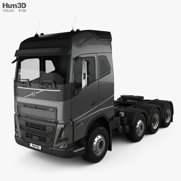 Volvo FH500 Globetrotter Cab Tractor Truck 4-axle 2022 3D model