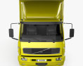 Volvo FL250 Day Cab 箱式卡车 2000 3D模型 正面图