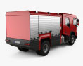 Volvo FMX Crew Cab Feuerwehrauto 2020 3D-Modell Rückansicht