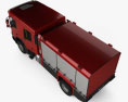 Volvo FMX Crew Cab Feuerwehrauto 2020 3D-Modell Draufsicht