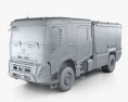 Volvo FMX Crew Cab Fire Truck 2022 3d model clay render