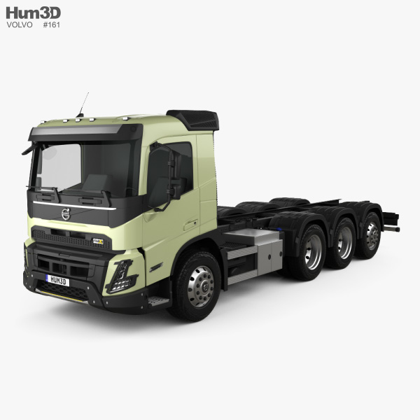 Volvo FMX Day Cab Fahrgestell LKW 4-Achser 2020 3D-Modell